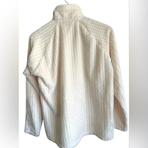 Columbia Cream Sherpa Jacket Women’s 1/4 Zip Size L - Picture 10 of 12
